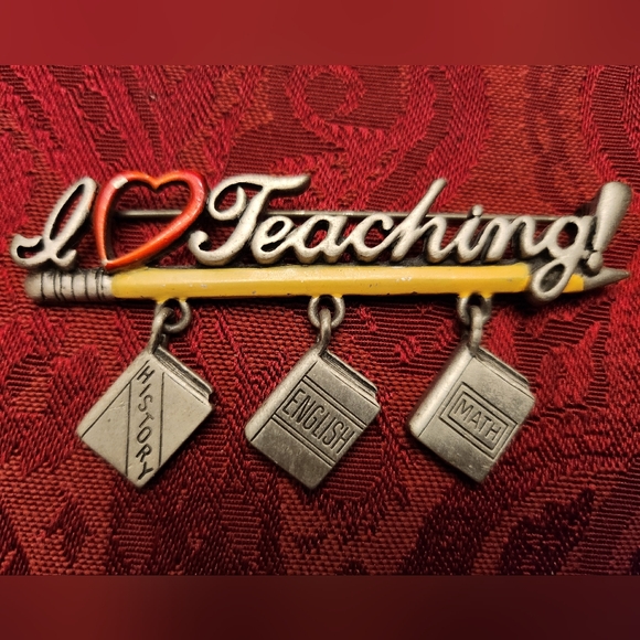 Jonette Jewelry Jewelry - JJ Brooch I ❤️ Teaching !